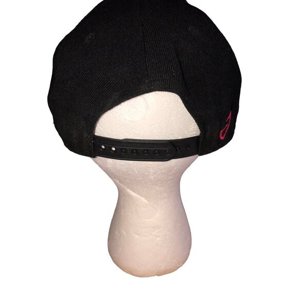 Gainz Snapback Hat Flat Front Vibrant Floral Brim Black Pink Gold Streetwear - Picture 4 of 6